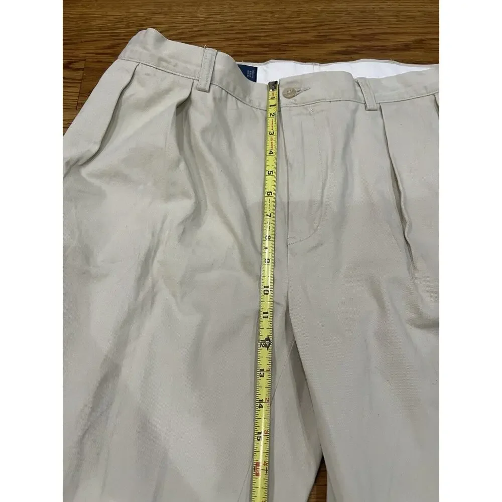 Polo‎ Ralph Lauren Ethan Pants Mens 36x34 Beige Chino Flat Front Classic Khakis